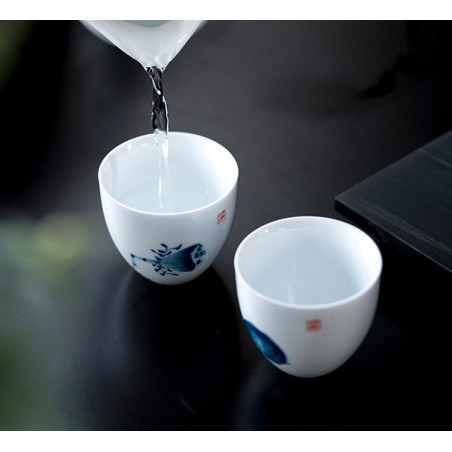 Лотоси - набір з цзиндечженьского порцеляни Лотоси - набір з цзиндечженьского порцеляни