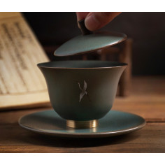 Благовістий журавель - гайвань кераміки "Жун Шань Тан"