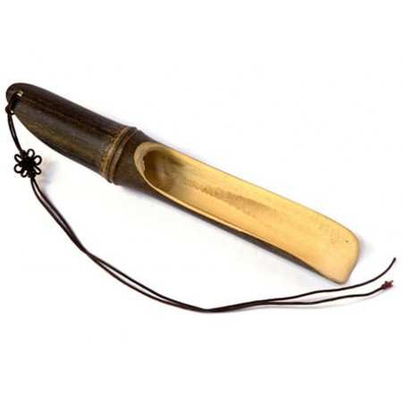 Бамбукова лопатка для чаю, чорна