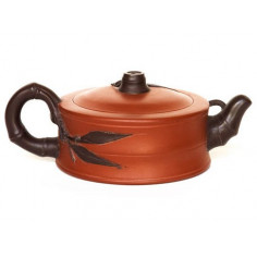 Двоколірний чайник із ісинської глини «Сегмент бамбука» 2