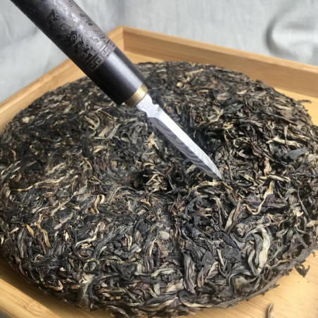 Ніж для пуера із чорного дерева з візерунком