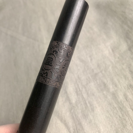 Ніж для пуера із чорного дерева з візерунком