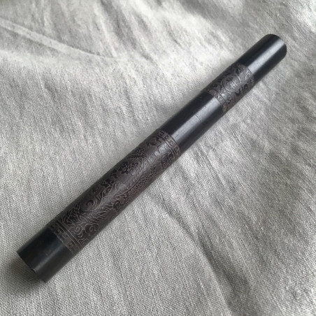 Ніж для пуера із чорного дерева з візерунком