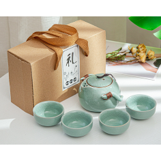 Чайник-гайвань та 4 чаші із селадону в подарунковій коробці