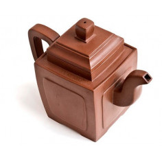 Квадратний чайник із ісинської глини, 420 мл 2